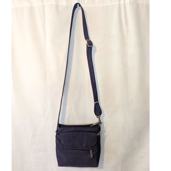 👜 Travelon Anti-Theft Classic Mini Shoulder Bag Purple - Picture 6 of 13